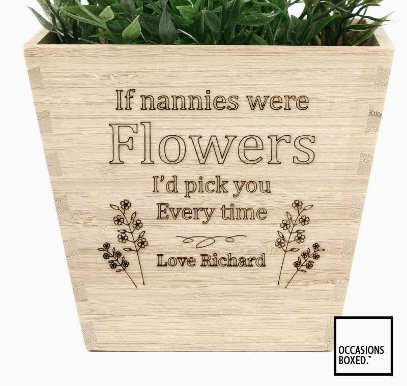 If ... Engraved Personalised Plant Pot we'd pick you everytime were flowers 