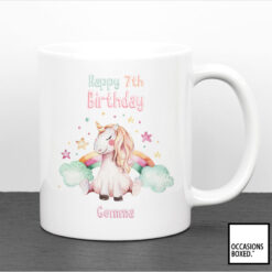 Personalised Happy Birthday Unicorn Mug