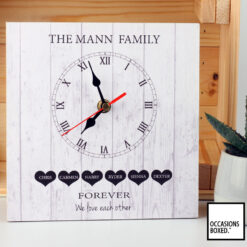Forever We Love Each Other Family Gift Clock