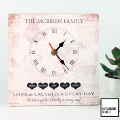 Love And Laughter Every Day We Are The Perfect Family In Every Way Clock
